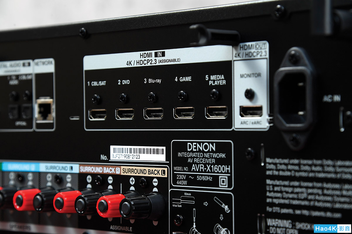 Denon AVR-X1600H һǮˣɵܼΪȫŻ7.2 ӦСߴռ´֧࣬Ԯ Dolby Atmos  DTS:X  5.2.2  3D ЧҲ֧Ԯģ 3D Ч